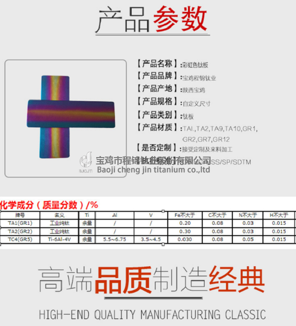 彩虹色钛板(图2)